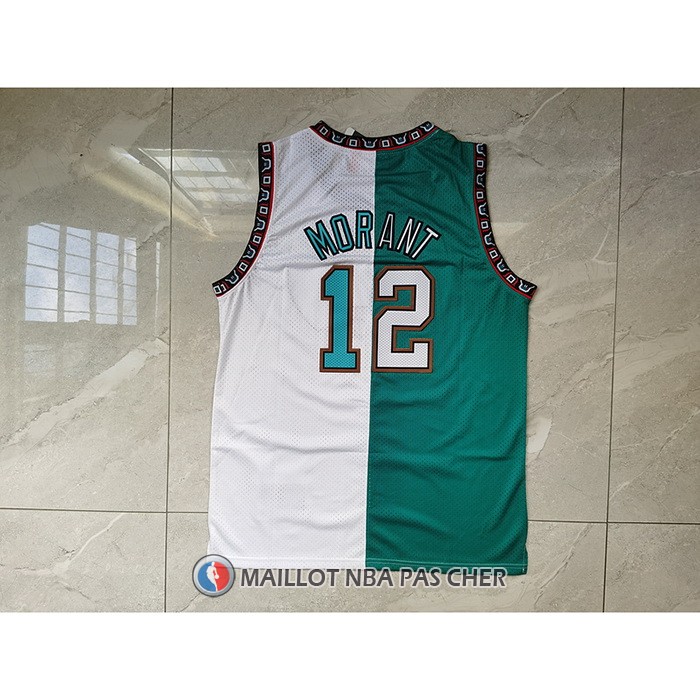 Maillot Memphis Grizzlies Ja Morant NO 12 Split Edition Vert Blanc
